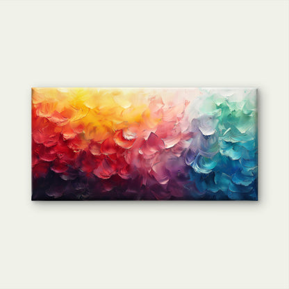 Colorful Rainbow Oil Stroke Wall Art Canvas Office Home Framed 120x60cm