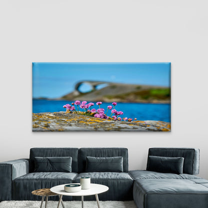 Norway's Atlantic Road View Wall Art Canvas Office Home Room Framed 120x60cm