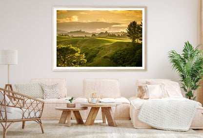 Grassy Hill and Trees with Sky Home Decor Premium Quality Poster Print Choose Your Sizes