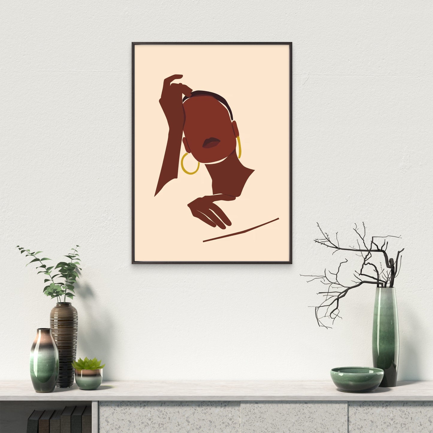 Minimalist Boho Woman Figure Fashion Home Decor Premium Quality Poster Print Choose Your Sizes - Bella Home Decor