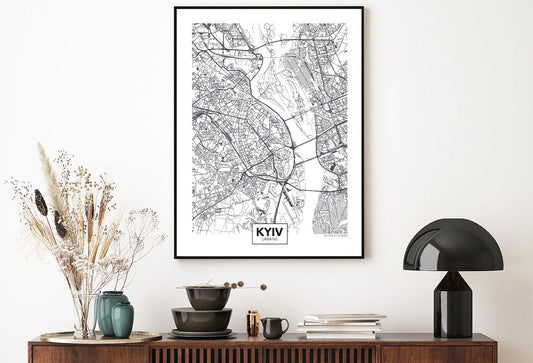 City Map Kyiv Home Decor Premium Quality Poster Print Choose Your Sizes