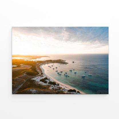 Rottnest Island Western Australia Geordie Bay Sunset Wall Art Decor 100% Australian Made
