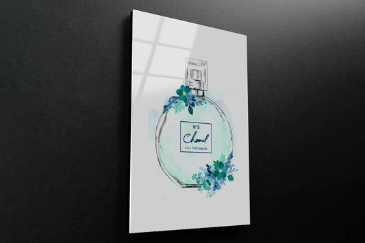 Green Luxury Perfume 3D Design Acrylic Glass Print Tempered Glass Wall Art 100% Made in Australia Ready to Hang