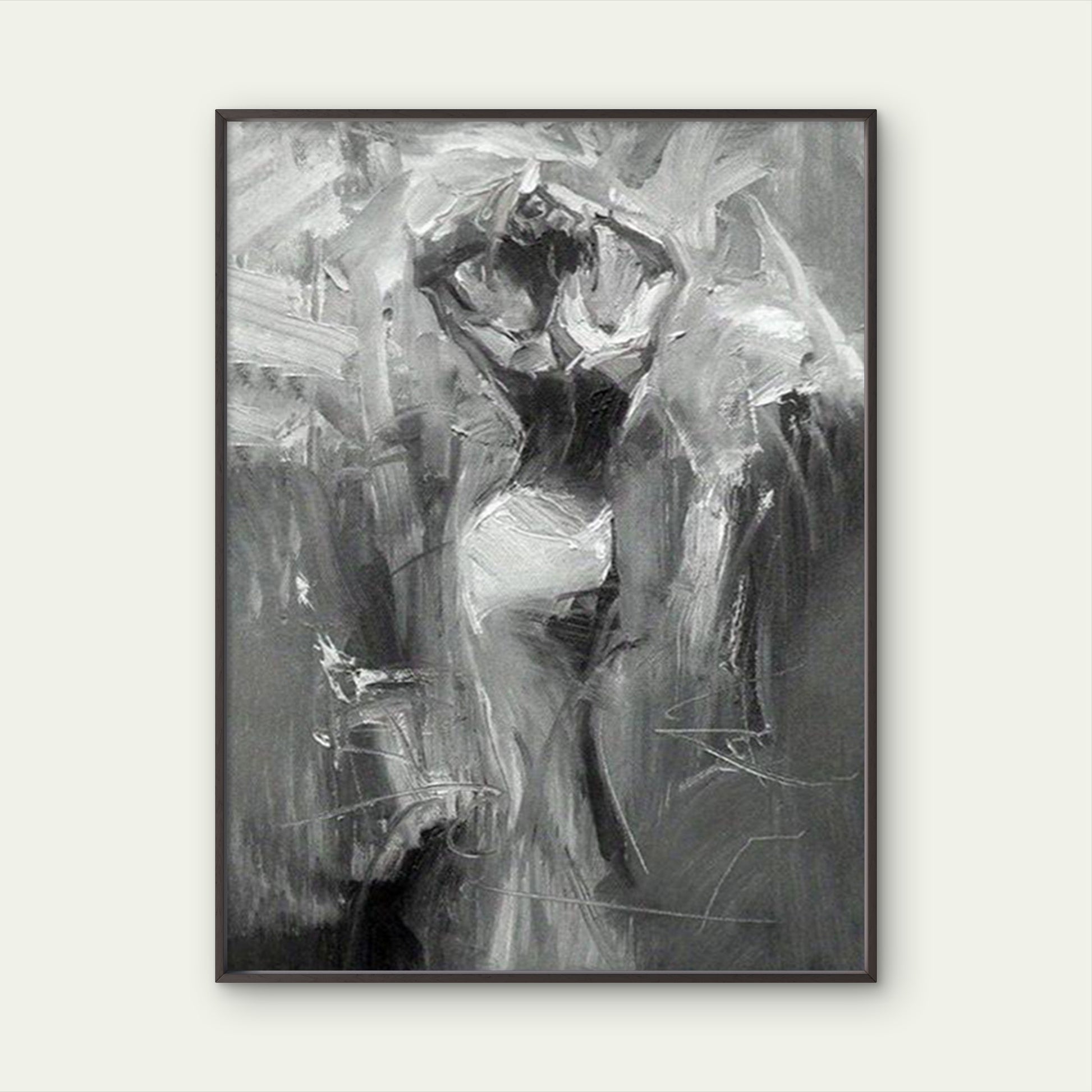 Black and White Abstract Dancing Woman Fashion Home Decor Premium Quality Poster Print Choose Your Sizes - Bella Home Decor