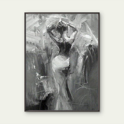 Black and White Abstract Dancing Woman Fashion Home Decor Premium Quality Poster Print Choose Your Sizes - Bella Home Decor