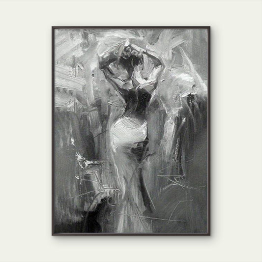 Black and White Abstract Dancing Woman Fashion Home Decor Premium Quality Poster Print Choose Your Sizes - Bella Home Decor