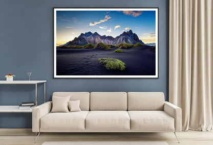 View of Mountains with a Cloudy Sky Home Decor Premium Quality Poster Print Choose Your Sizes