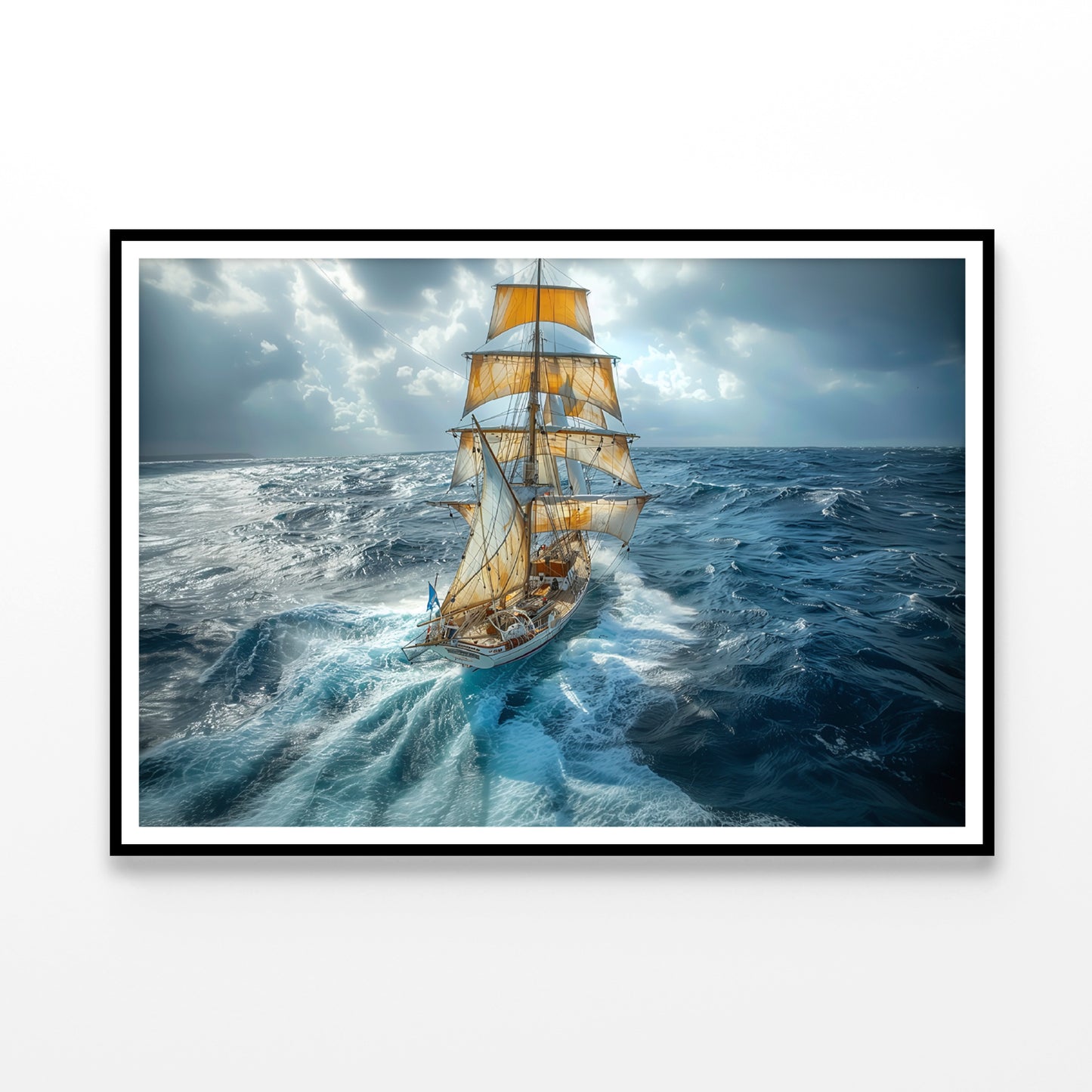 Sailing Ship in the Sea Home Decor Premium Quality Poster Print Choose Your Sizes - Bella Home Decor
