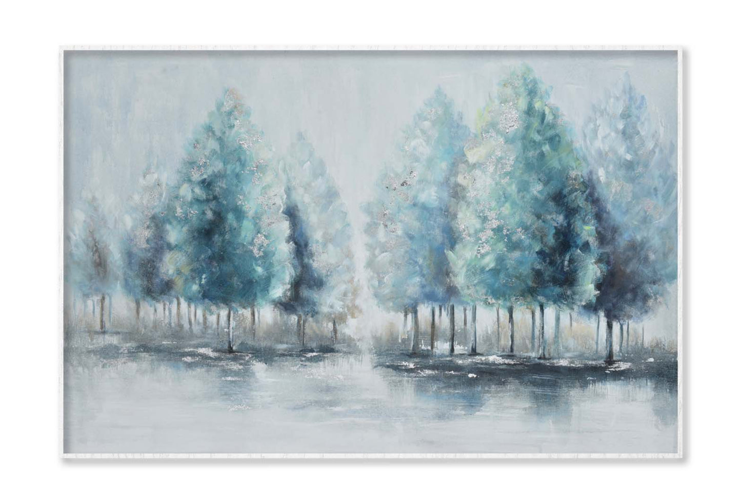 Grove, Reflection Lake Blue Painting Wall Art Limited Edition High Quality Print