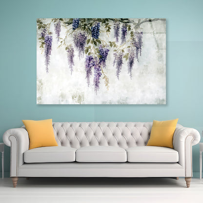 Close-Up of Purple Color Flowers Acrylic Glass Print Tempered Glass Wall Art 100% Made in Australia Ready to Hang - Bella Home Decor
