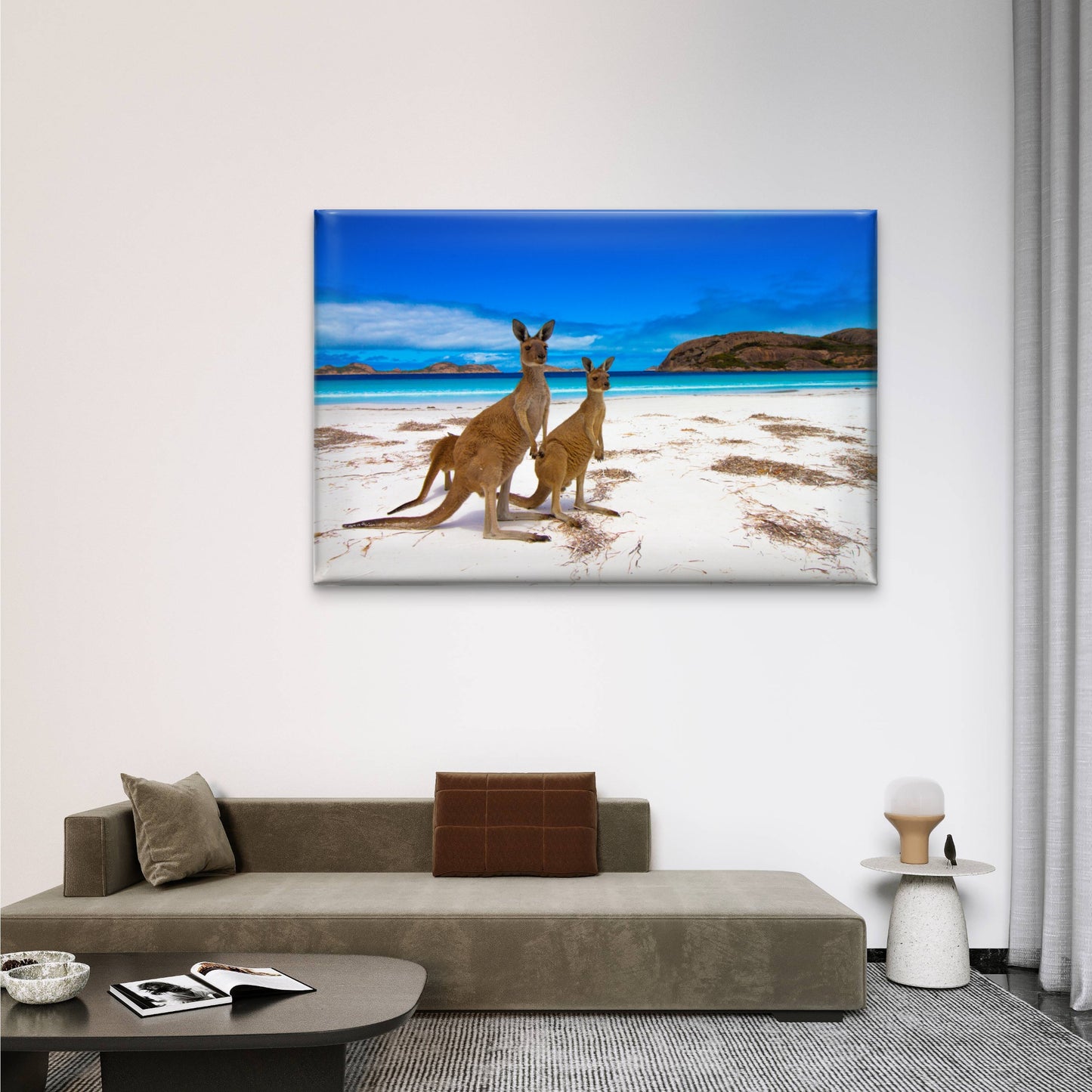 Lucky Bay Australian Kangaroo Wall Art Decor 100% Australian Made