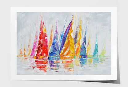 A Colorful Combination of Sailboat Wall Art Limited Edition High Quality Print