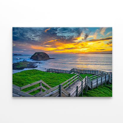 Phillip Island Victoria Sunset Timber Walkway Wall Art Decor 100% Australian Made