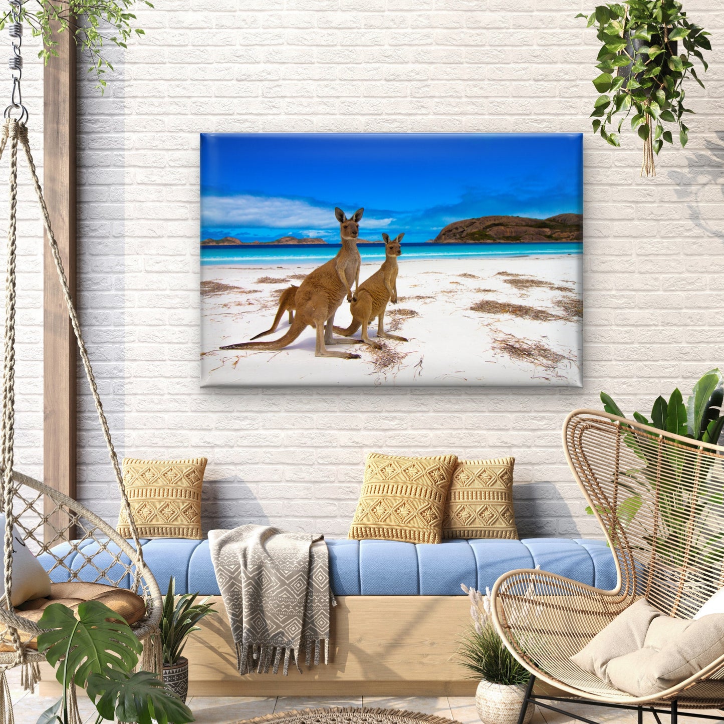 Lucky Bay Australian Kangaroo Wall Art Decor 100% Australian Made