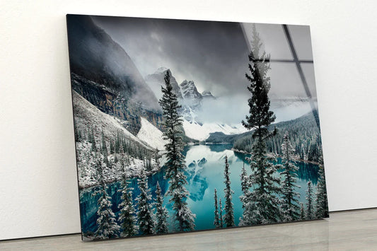 Lake & Snow Mountains UV Direct Aluminum Print Australian Made Quality