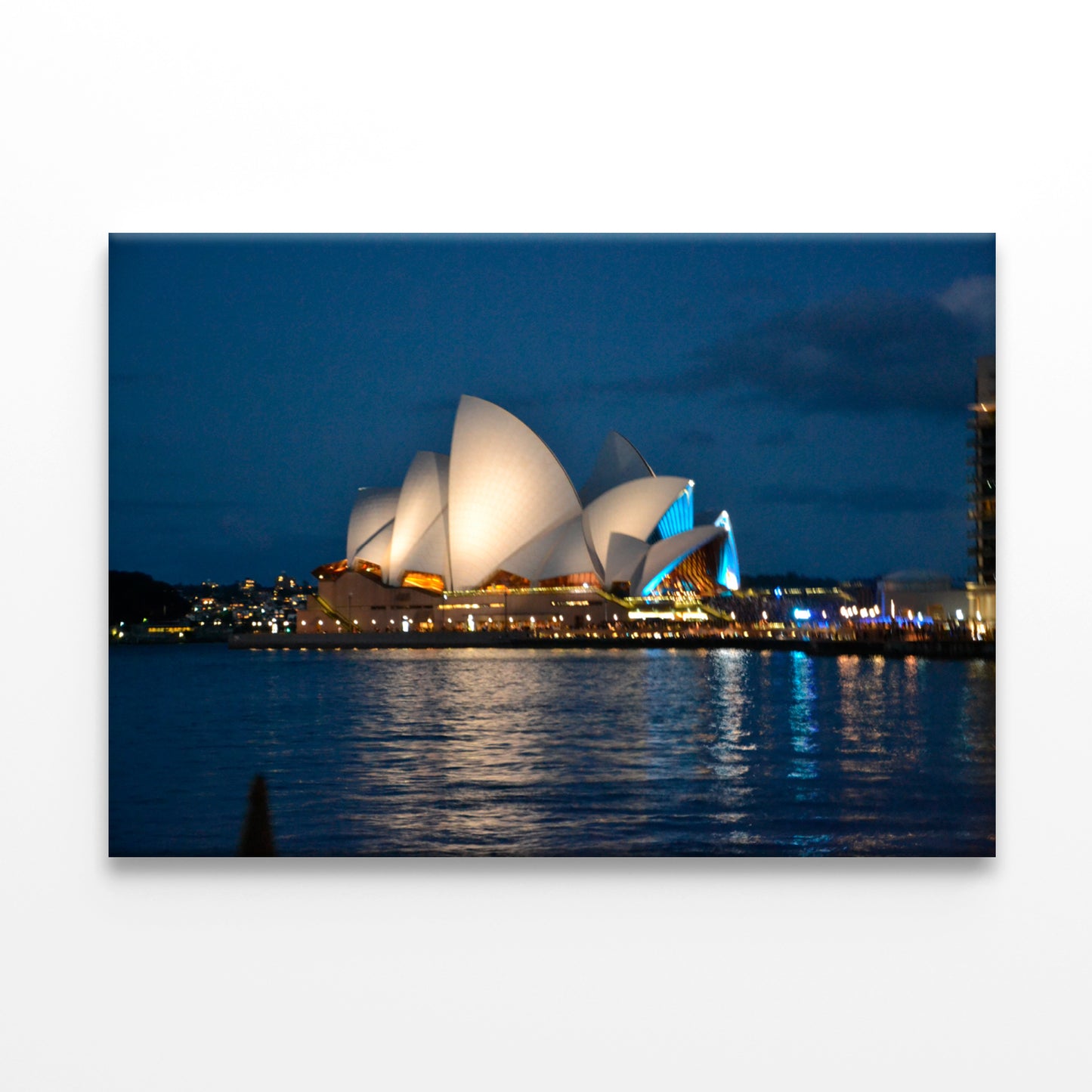 Sydney Opera House Illuminated at Night on Sydney Harbour Wall Art Decor 100% Australian Made