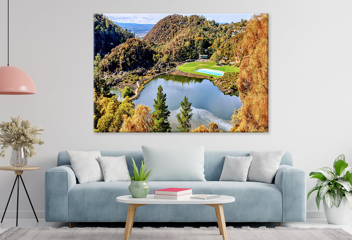 Cataract Gorge Reserve Panoramic View Tasmania Wall Art Decor 100% Australian Made
