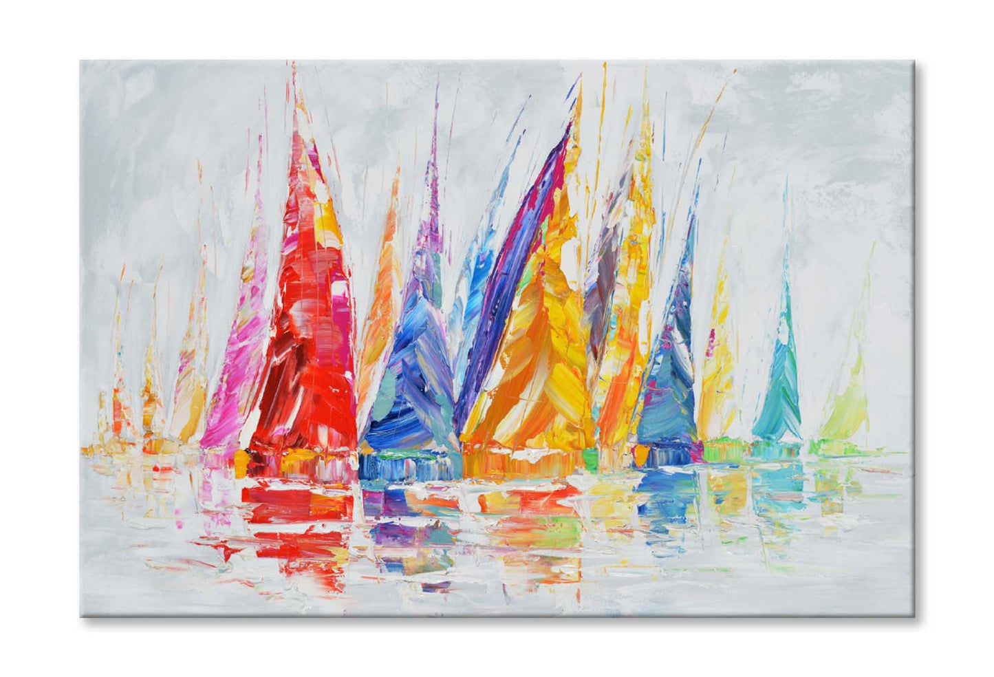 A Colorful Combination of Sailboat Wall Art Limited Edition High Quality Print