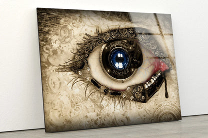 Mechanicle Eye Closeup UV Direct Aluminum Print Australian Made Quality