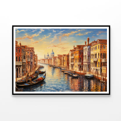 Venetian Architecture and Water Canal in Venice Home Decor Premium Quality Poster Print Choose Your Sizes