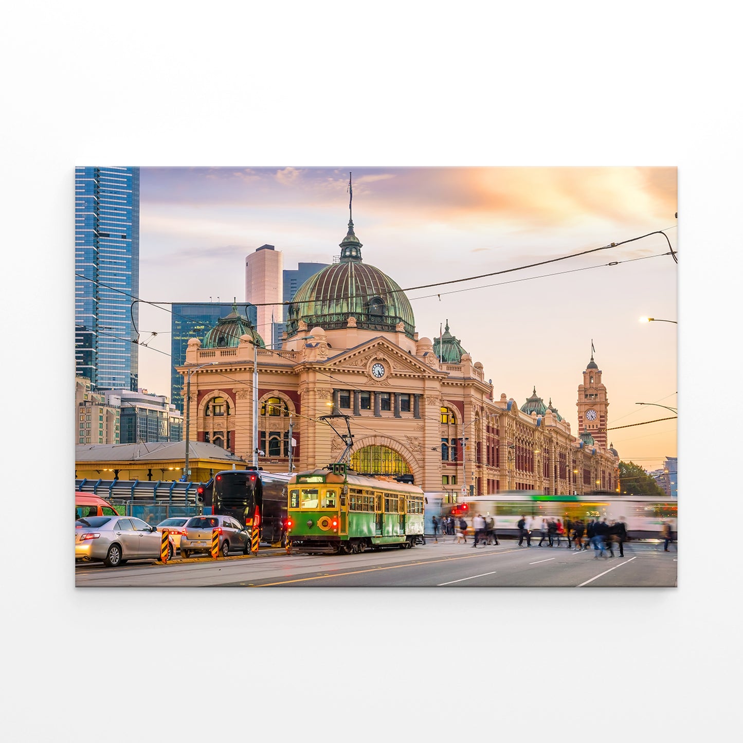 Flinders Street Station Melbourne Sunset Wall Art Decor 100% Australian Made