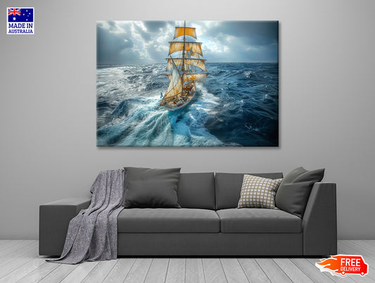 Sailing Ship in the Sea Print 100% Australian Made - Bella Home Decor
