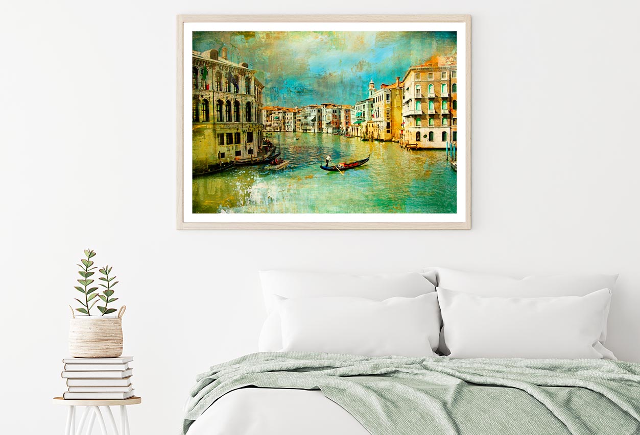 Amazing Venice - Artwork in Retro Style Home Decor Premium Quality Poster Print Choose Your Sizes