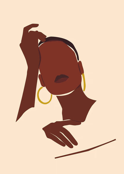 Minimalist Boho Woman Figure Fashion Home Decor Premium Quality Poster Print Choose Your Sizes - Bella Home Decor