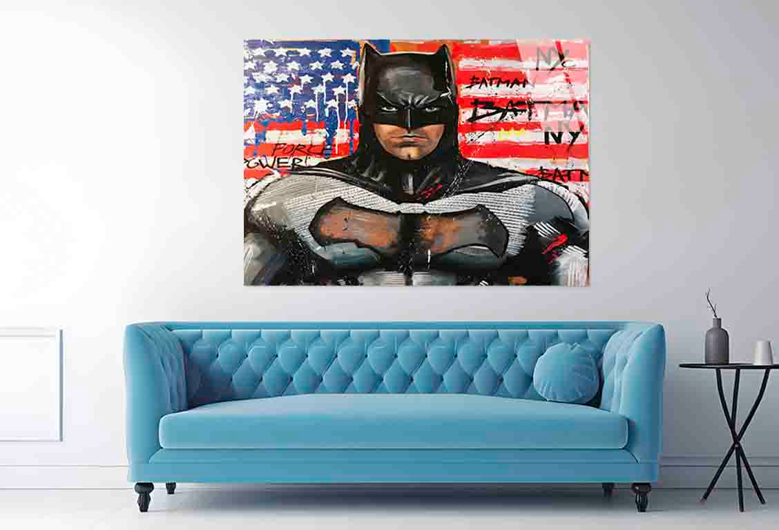 Gritty Urban Flag Tempered Glass Printing Wall Art Australian Made Quality - Bella Home Decor