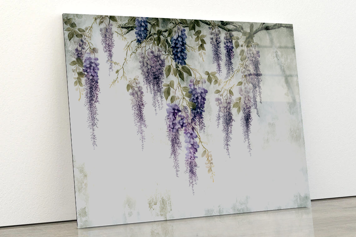 Close-Up of Purple Color Flowers Acrylic Glass Print Tempered Glass Wall Art 100% Made in Australia Ready to Hang - Bella Home Decor