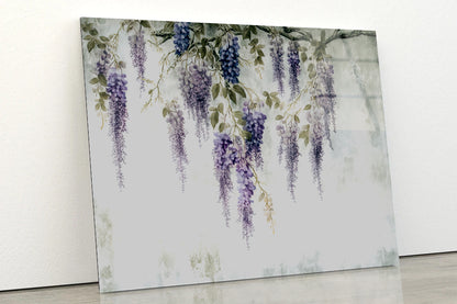 Close-Up of Purple Color Flowers Acrylic Glass Print Tempered Glass Wall Art 100% Made in Australia Ready to Hang - Bella Home Decor