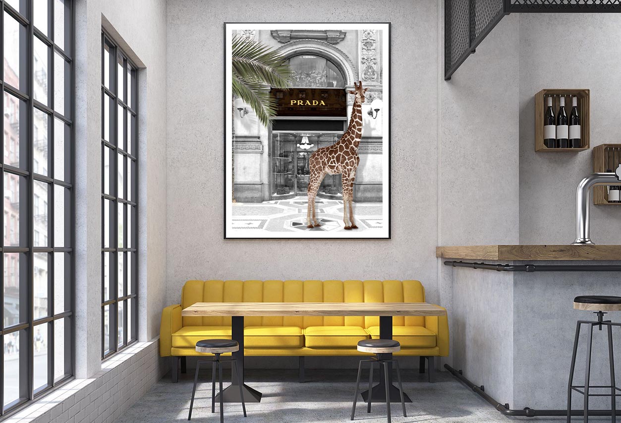 Giraffe & Fashion Store Design Home Decor Premium Quality Poster Print Choose Your Sizes