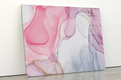 Pink Acrylic Mixing Marble Acrylic Glass Print Tempered Glass Wall Art 100% Made in Australia Ready to Hang