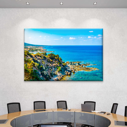Stunning Coastal Views Of Akamas Peninsula National Park Cyprus Wall Art Decor 100% Australian Made