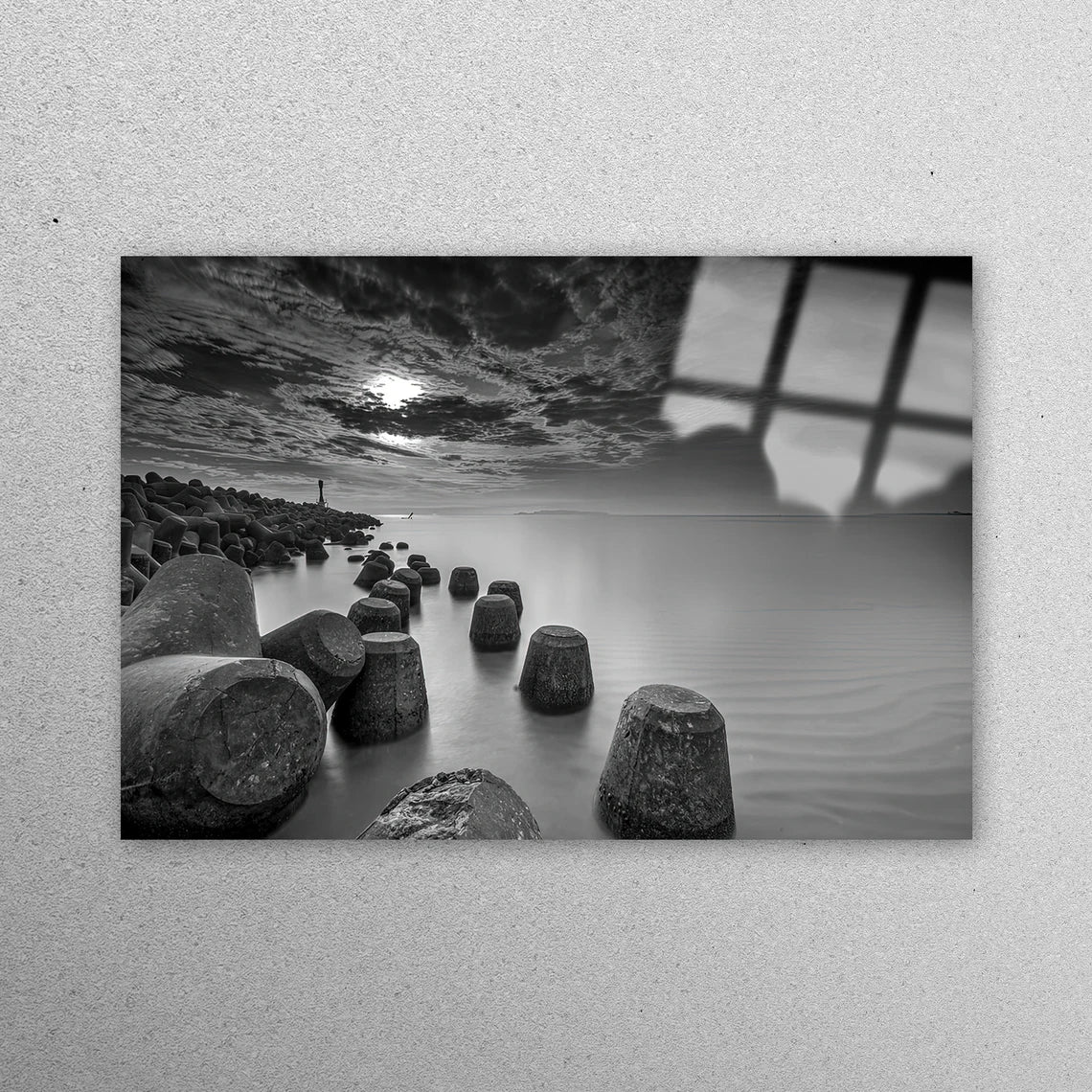 Breakwater Skyscape Acrylic Glass Print Tempered Glass Wall Art 100% Made in Australia Ready to Hang