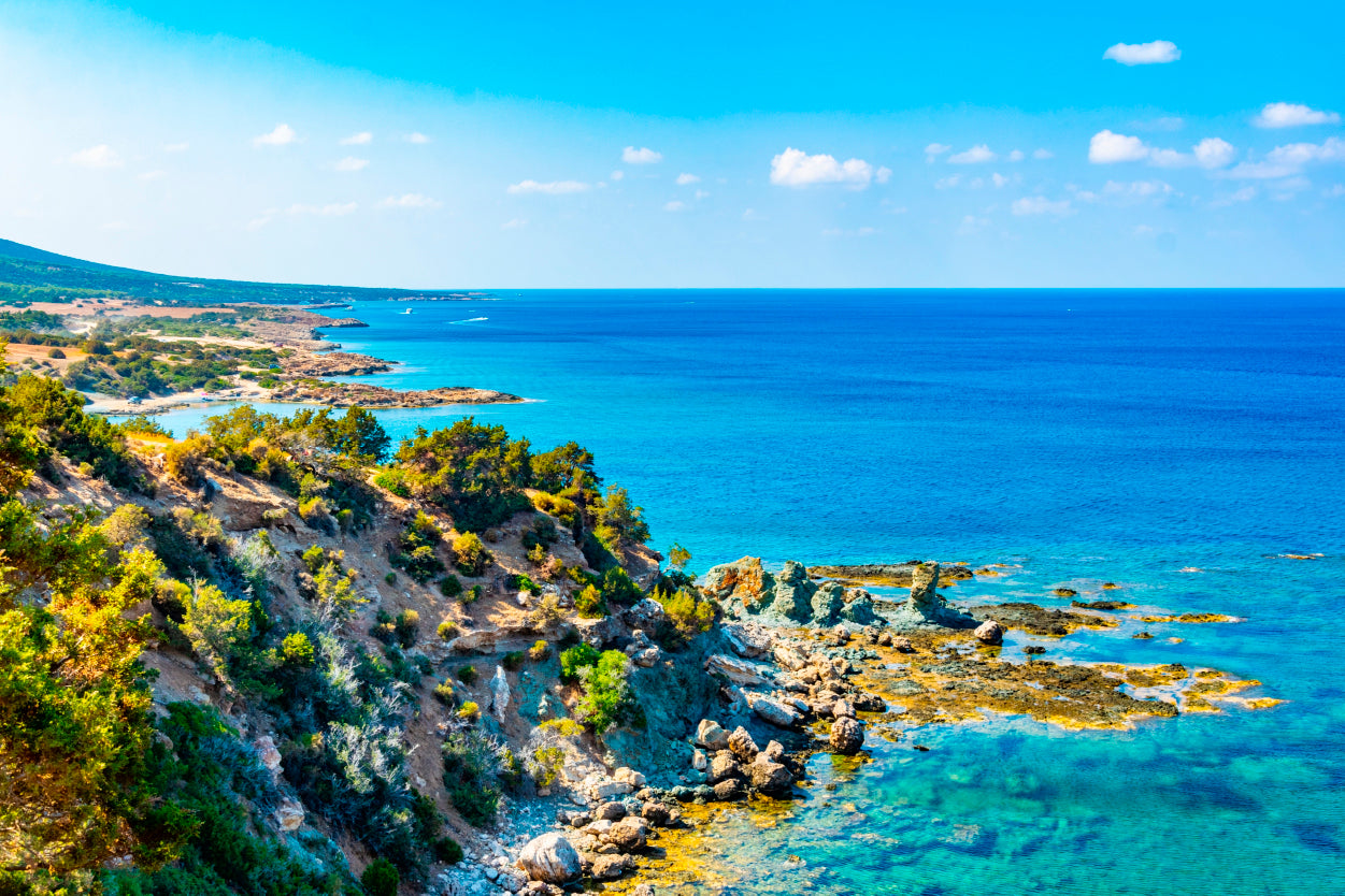 Stunning Coastal Views Of Akamas Peninsula National Park Cyprus Wall Art Decor 100% Australian Made