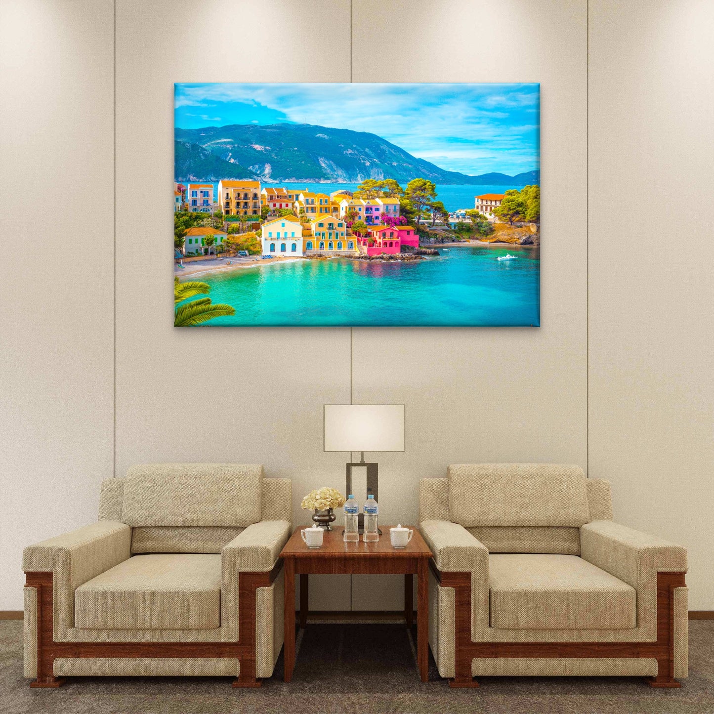 Assos Village Kefalonia Island Greece Coastal Town Wall Art Decor 100% Australian Made - Bella Home Decor