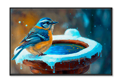 Beautiful Winter Time Bird Feeder Wall Art Limited Edition High Quality Print