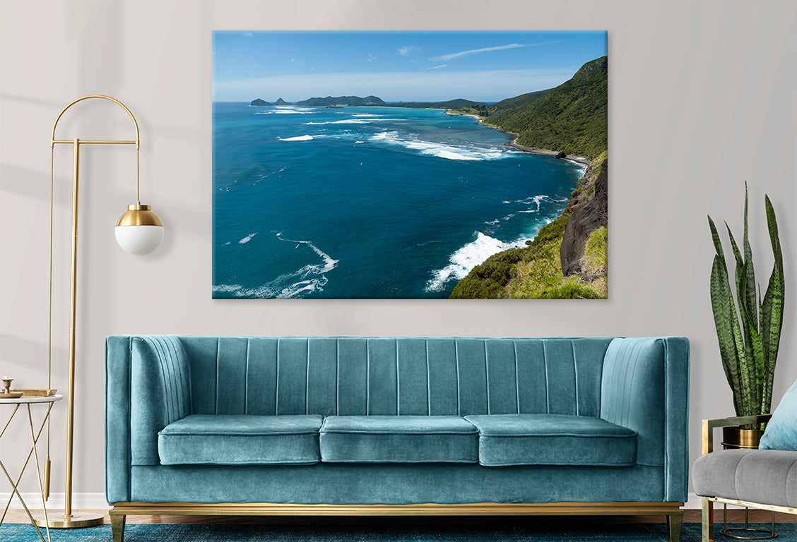 Lord Howe Island NSW Coast and Lagoon Wall Art Decor 100% Australian Made