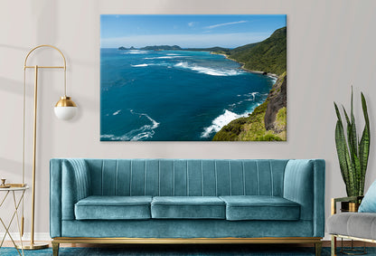 Lord Howe Island NSW Coast and Lagoon Wall Art Decor 100% Australian Made