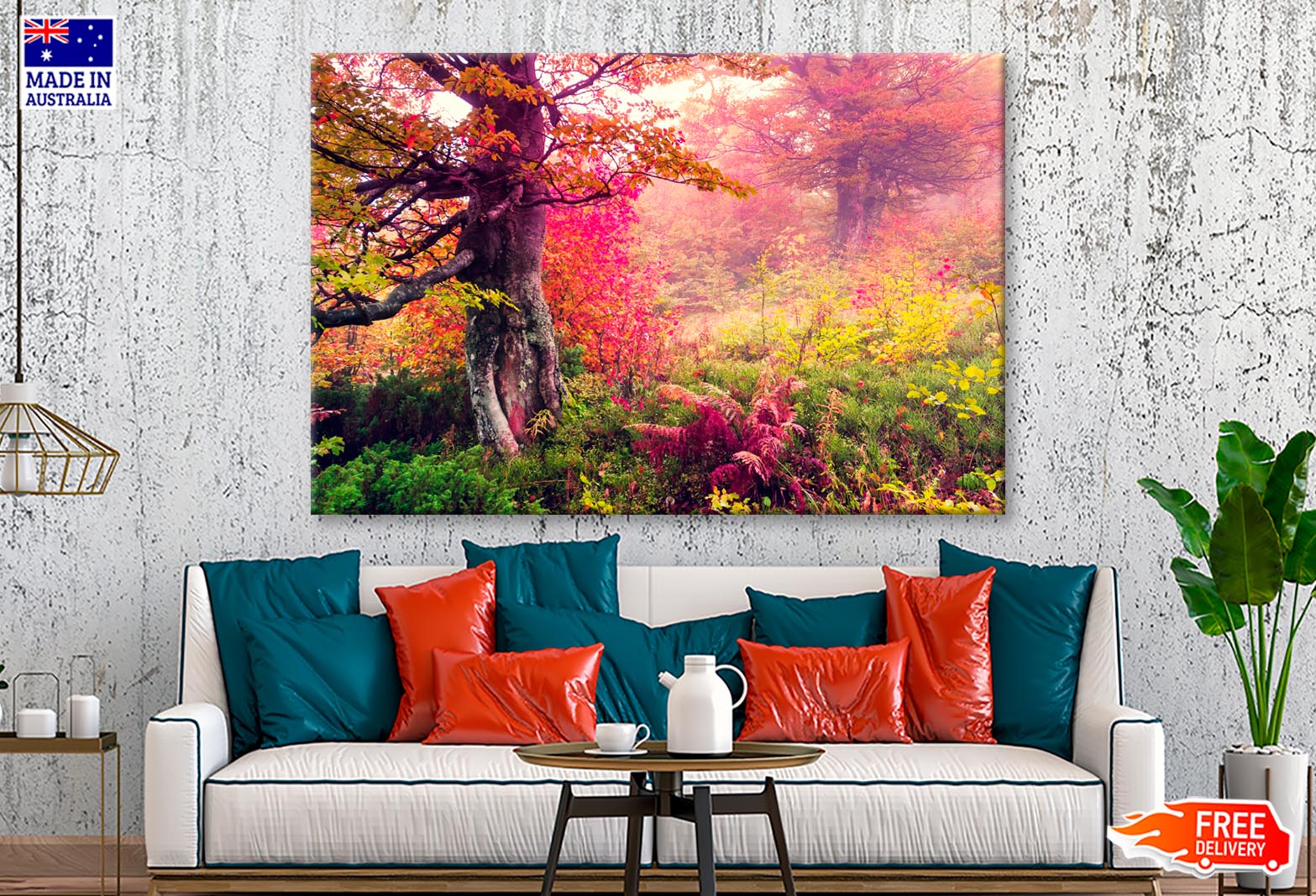 Majestic Landscape with Autumn Trees in Forest  Wall Art Decor 100% Australian Made - Bella Home Decor