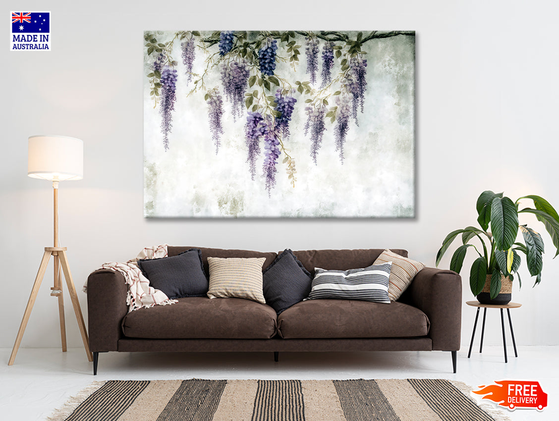 Close-Up of Purple Color Flowers Print 100% Australian Made - Bella Home Decor
