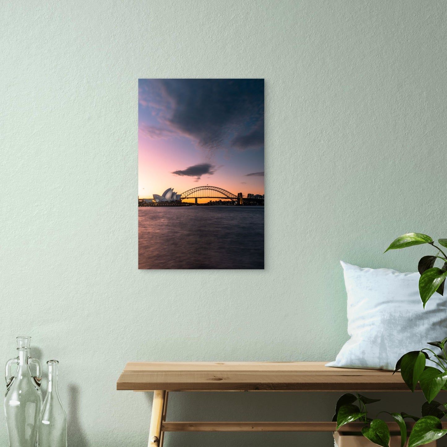Sydney Opera House Harbour 60x90cm Metal Print Ready to Hang - Bella Home Decor