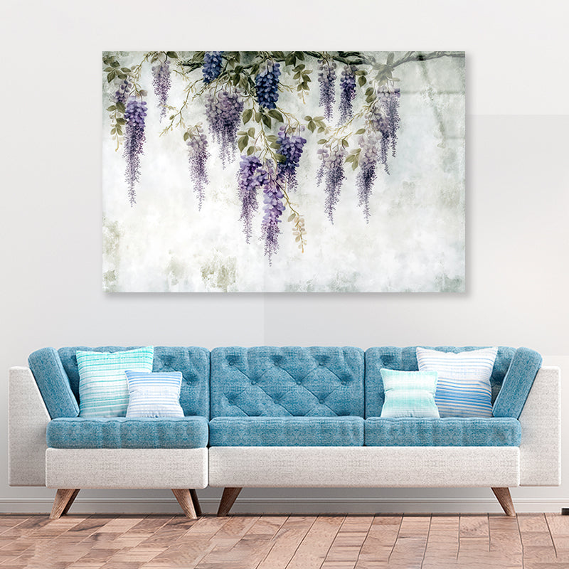 Close-Up of Purple Color Flowers Acrylic Glass Print Tempered Glass Wall Art 100% Made in Australia Ready to Hang - Bella Home Decor