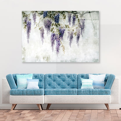 Close-Up of Purple Color Flowers Acrylic Glass Print Tempered Glass Wall Art 100% Made in Australia Ready to Hang - Bella Home Decor