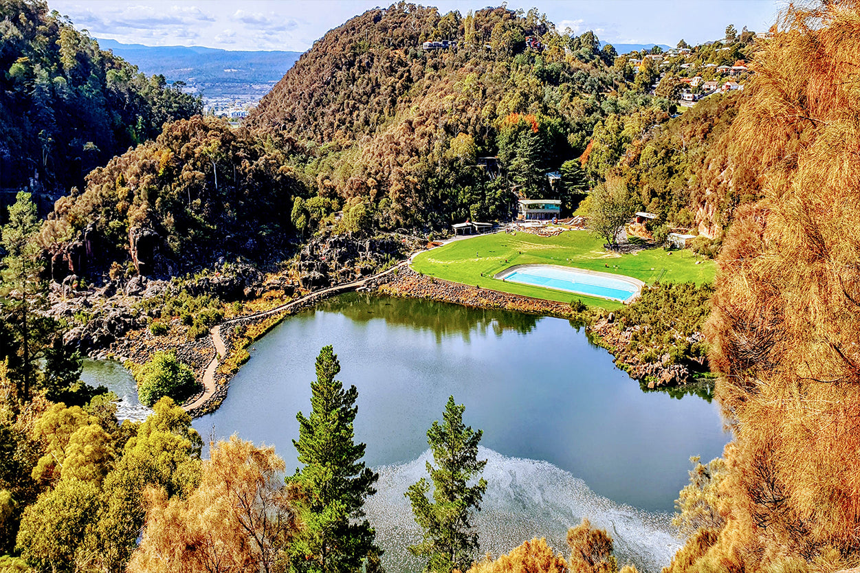 Cataract Gorge Reserve Panoramic View Tasmania Wall Art Decor 100% Australian Made