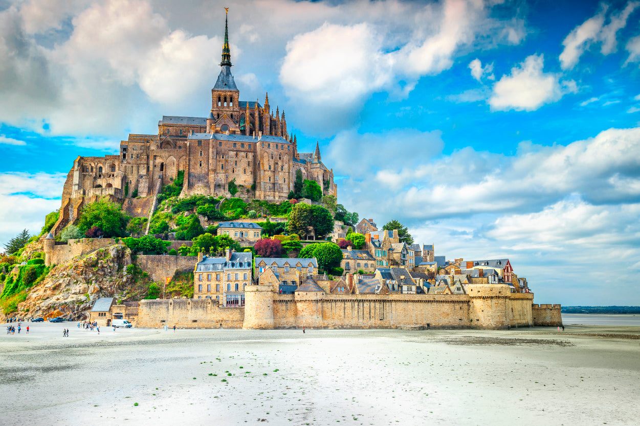 Mont Saint Michel Cathedral on the Island Normandy France Wall Art Decor 100% Australian Made