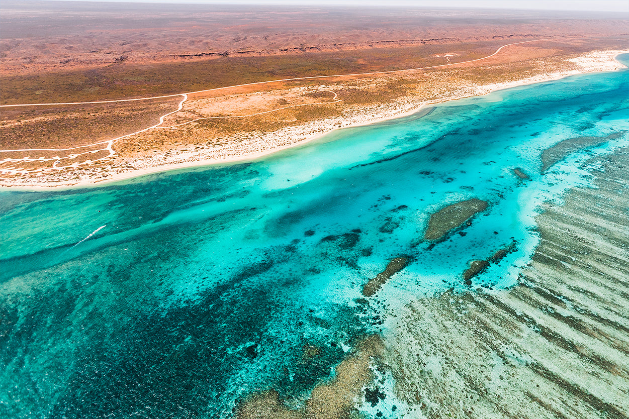 Ningaloo Reef Western Australia Aerial Lagoon Wall Art Decor 100% Australian Made