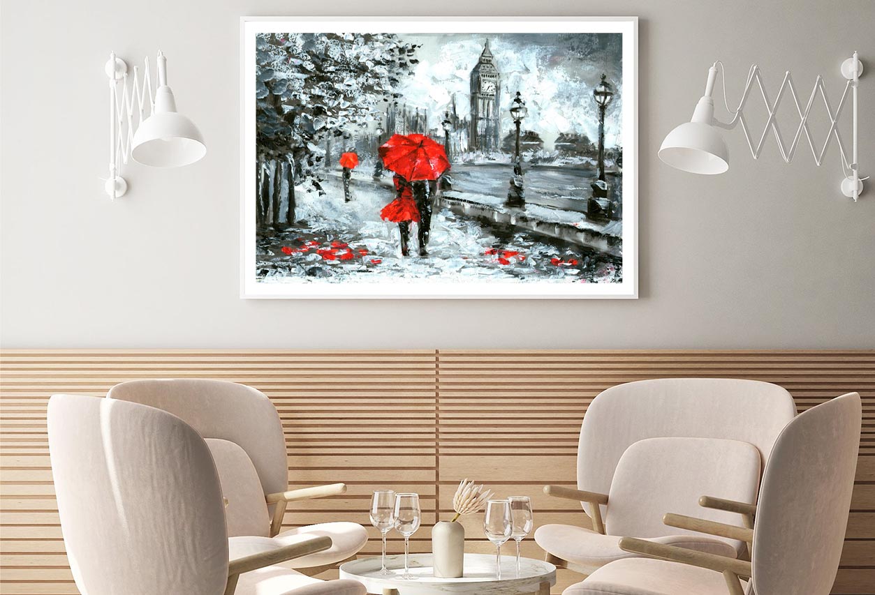 Oil Painting, Street View of London Home Decor Premium Quality Poster Print Choose Your Sizes