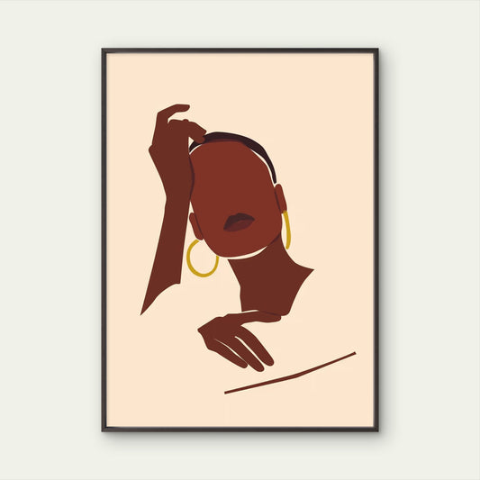 Minimalist Boho Woman Figure Fashion Home Decor Premium Quality Poster Print Choose Your Sizes - Bella Home Decor